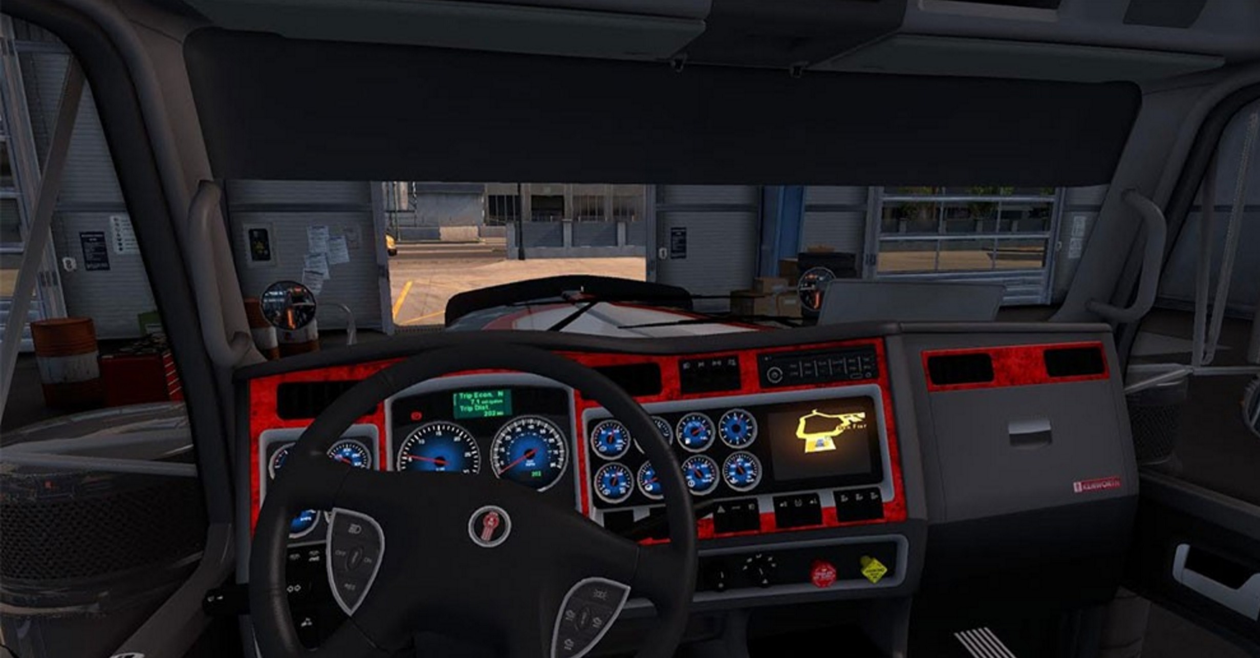 Kenworth W900 Dashboard Blue Mod Ats Mod American Truck Simulator Mod