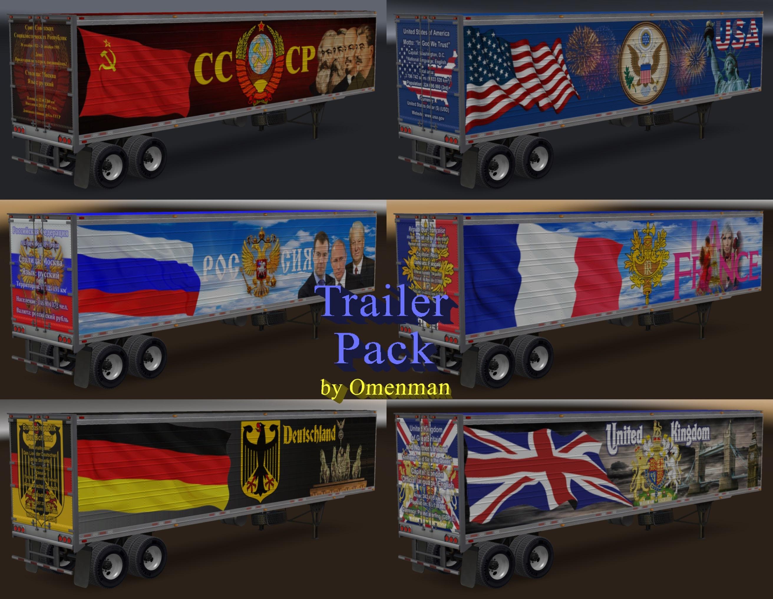 TRAILER PACK СITIES AND COUNTRIES V1.0 ATS MOD