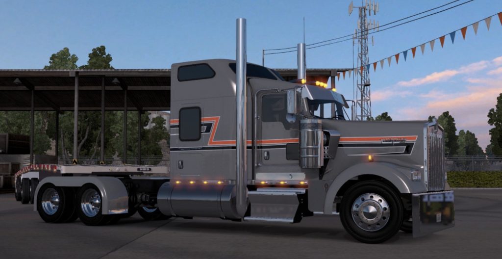 Kenworth Gray On Black Truck Skin - ATS Mod | American Truck Simulator Mod