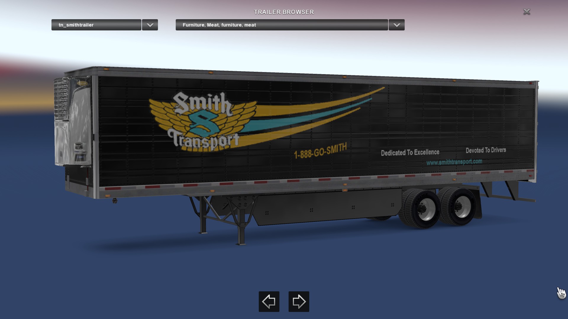 Smith Transport – REEFER3000R – Re-Done Trailer skin