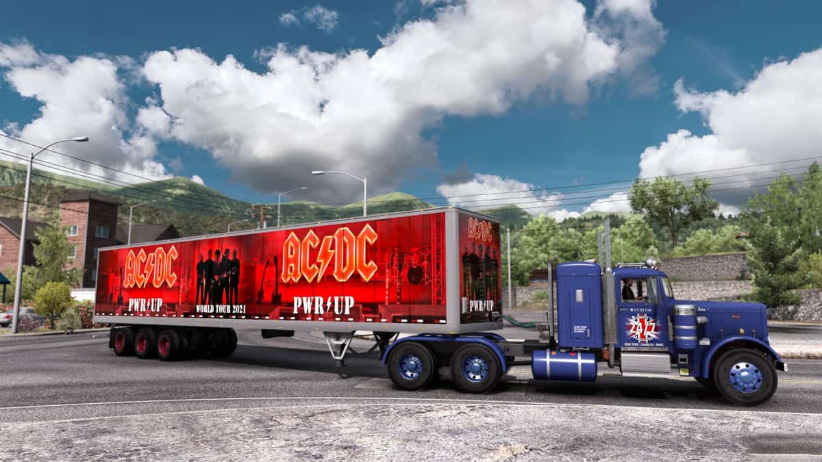 AC/DC inspired skin for 53′ ATS Standard Trailer only Mod - ATS Mod ...