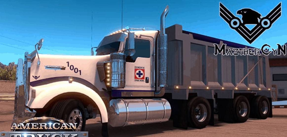 Skin Cemento Cruz Azul – Kenworth W900 Dump – México – MaztherCyN1001 Mod Mod thumbnail 2