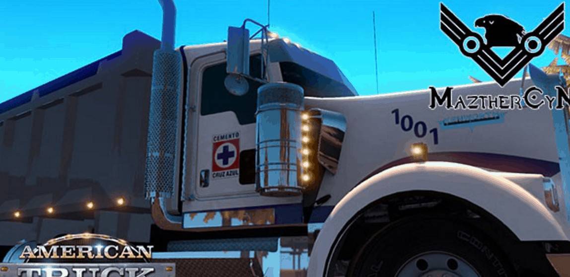 Skin Cemento Cruz Azul – Kenworth W900 Dump – México – MaztherCyN1001 Mod Mod