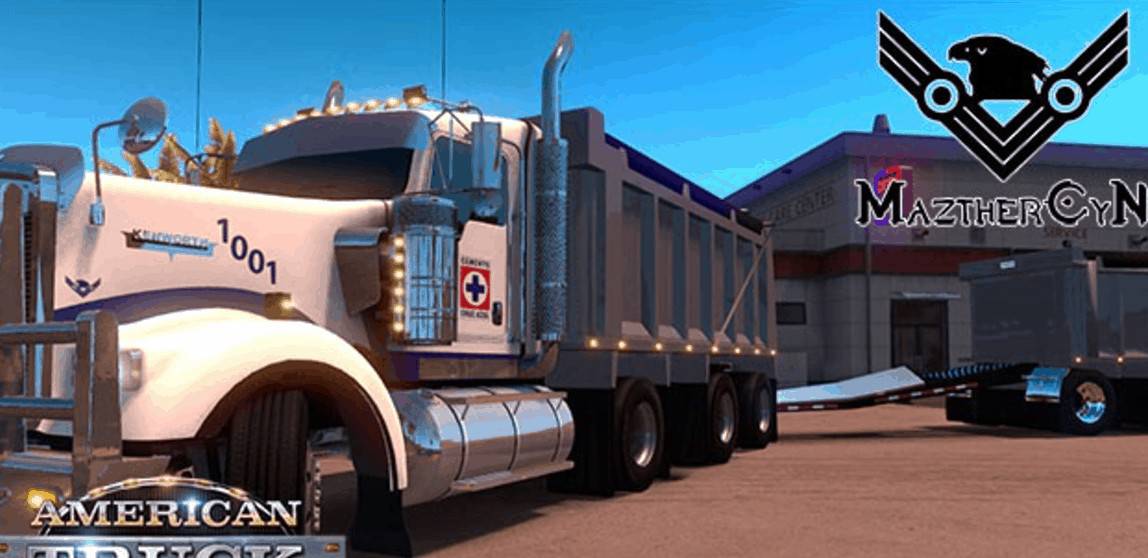 Skin Cemento Cruz Azul – Kenworth W900 Dump – México – MaztherCyN1001 Mod Mod thumbnail 3