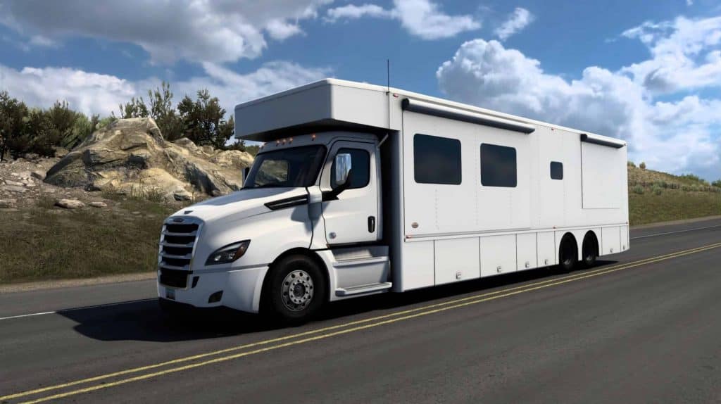 Ats Racing Trailer For Rv Mod Freightliner Cascadia NRC RV Motorhome v1.4 Mod - ATS Mod | American ...