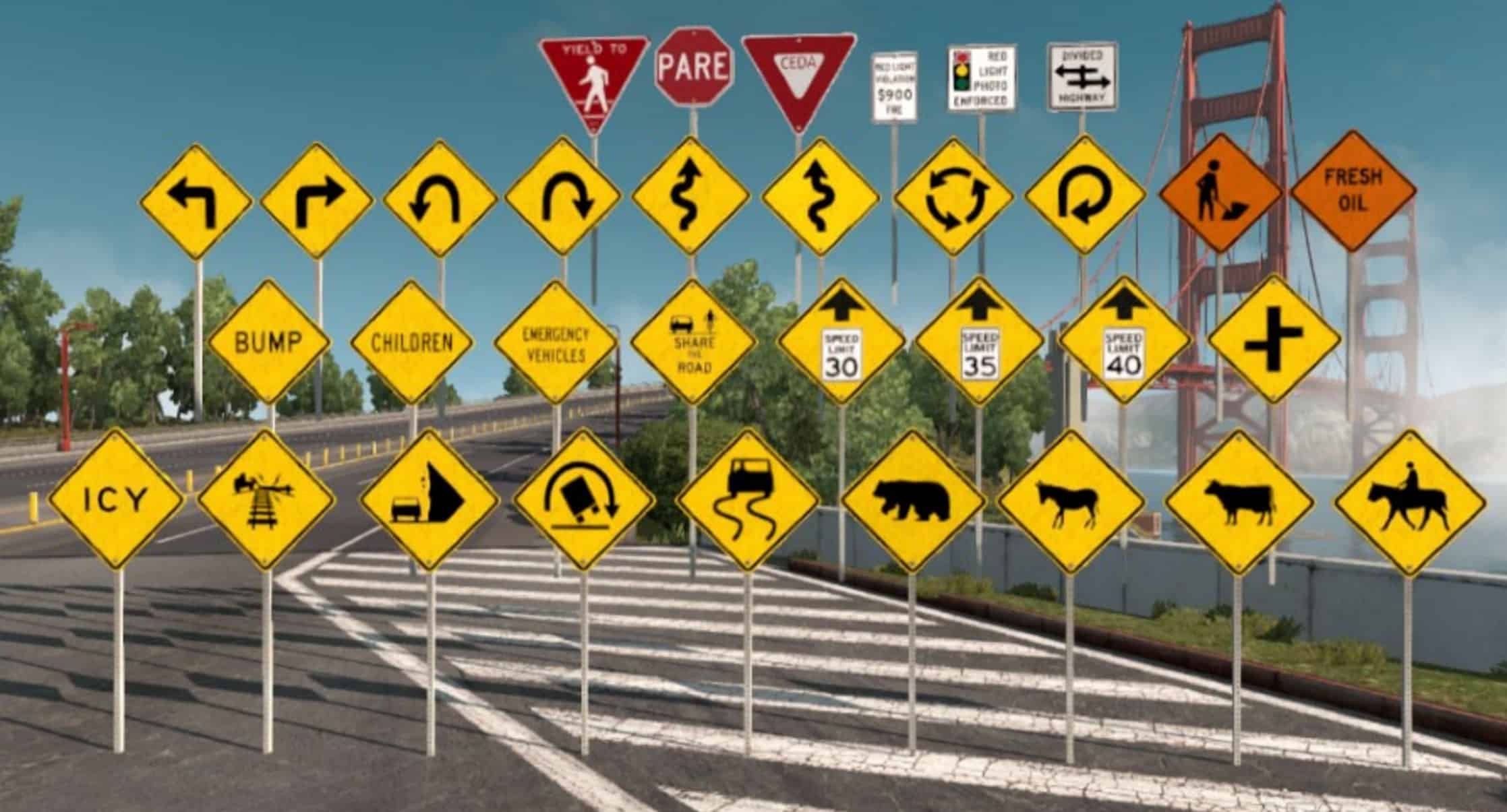 Traffic-Signs-Pack – brand new traffic signs for ATS Mod Mod - ATS Mod ...