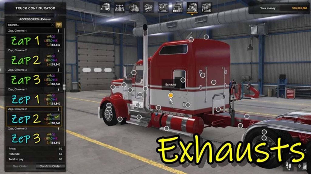 W900 Chrome Shop v1.0.1 Mod - ATS Mod | American Truck Simulator Mod