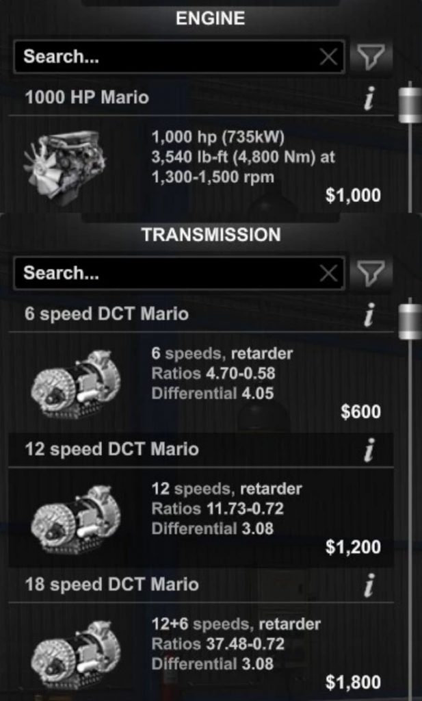KENWORTH Trucks 1000 HP Engine + & 6/12/18 Speed Transmissions v1.49 ...
