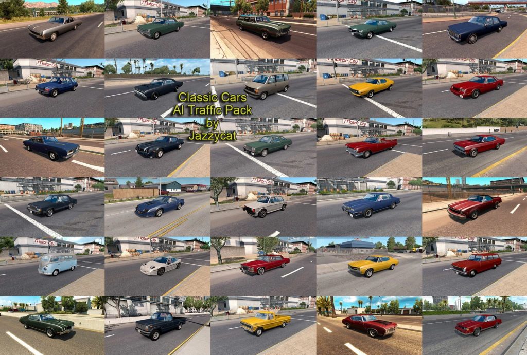 Car Map Mod Classic Cars AI Traffic Pack by Jazzycat v9.0.3 Mod - ATS Mod ...