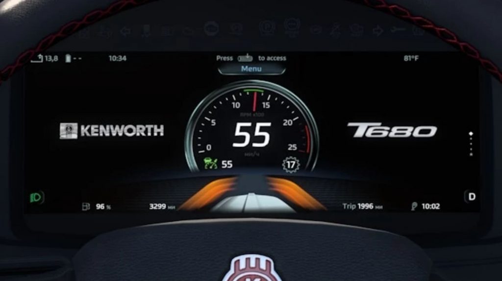 Kenworth T680 Next Gen Improved Dashboard v1.0 Mod - ATS Mod | American ...