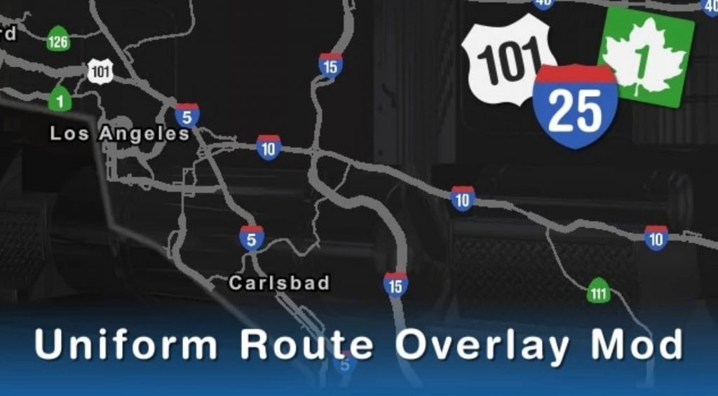 Uniform Route Overlay Mod v1.0 Mod - ATS Mod | American Truck Simulator Mod