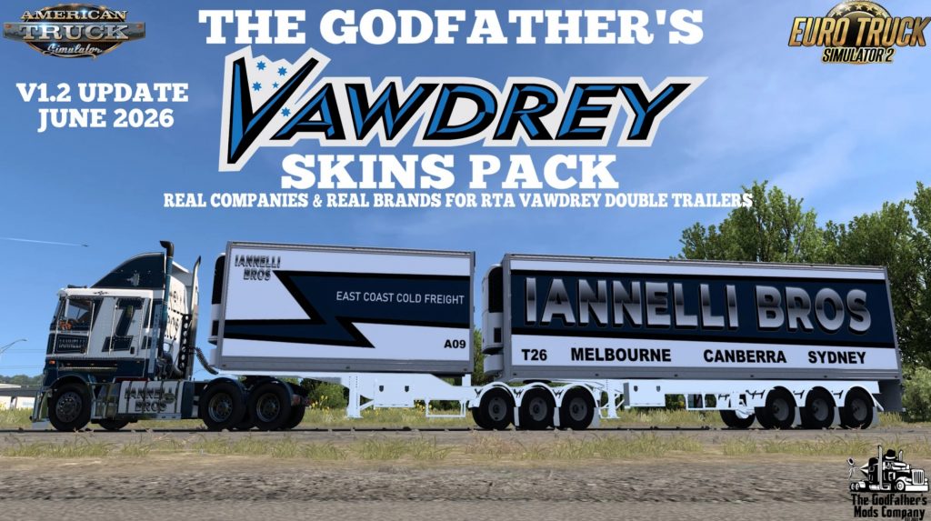 The Godfather's Vawdrey Trailer Skins Pack v1.2 Mod - ATS Mod ...