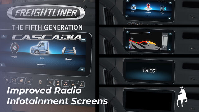 Freightliner Cascadia 2024 (Gen 5) – Improved Infotainment Screens Mod thumbnail 3